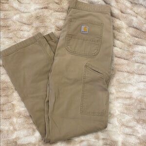 Carhartt Tan Cargo Pants with Durable Canvas